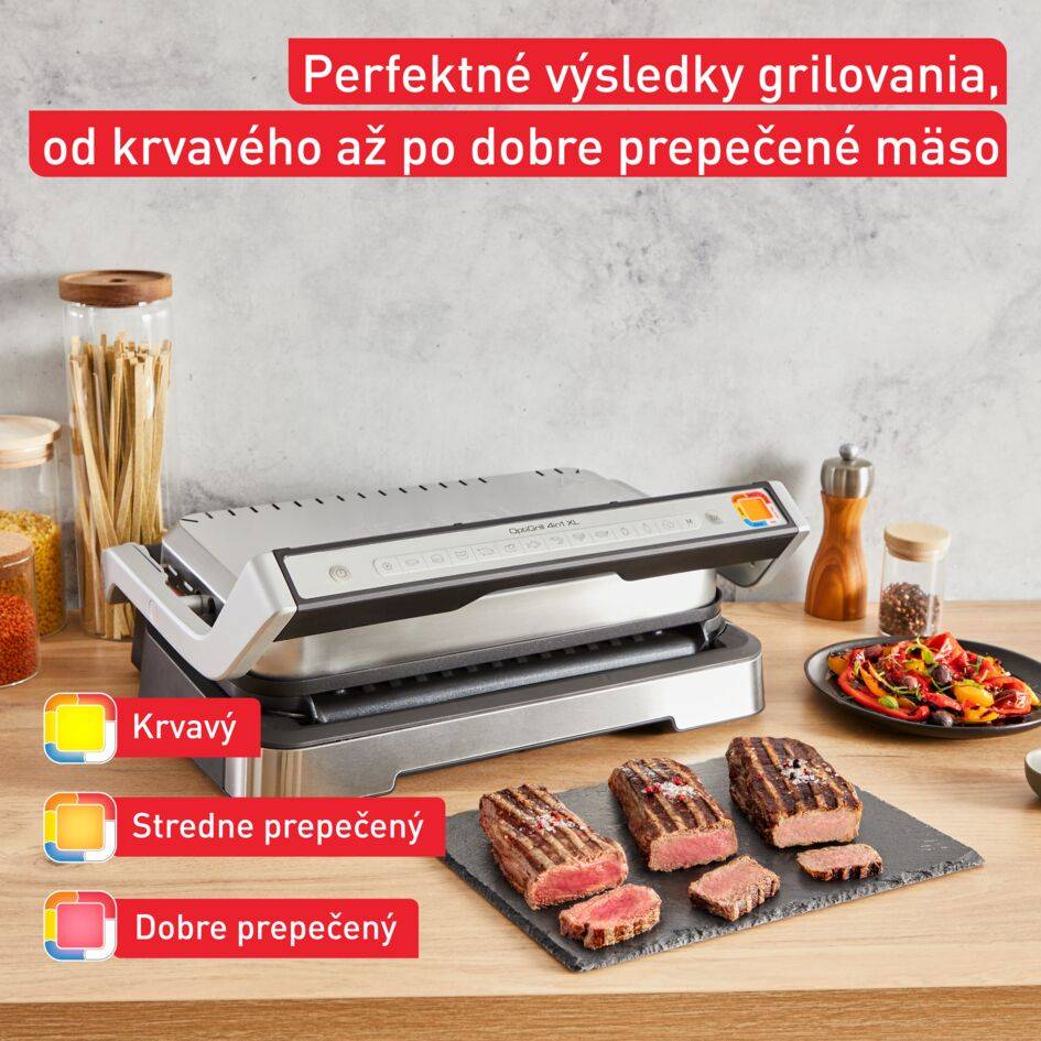 Inteligentný elektrický gril Tefal OptiGrill 4v1 XL GC784D30