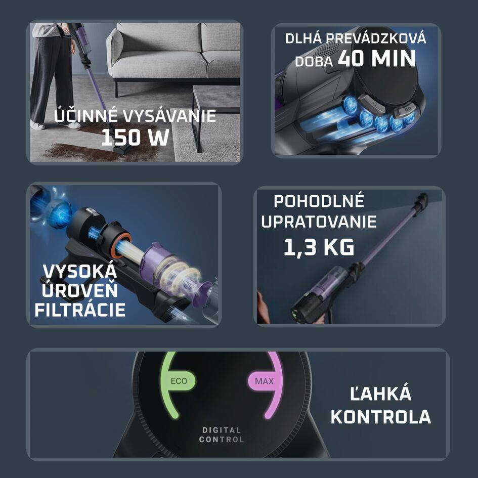 Tyčový vysávač X-PERT 5.80 Allergy 3v1 RH5A32E0