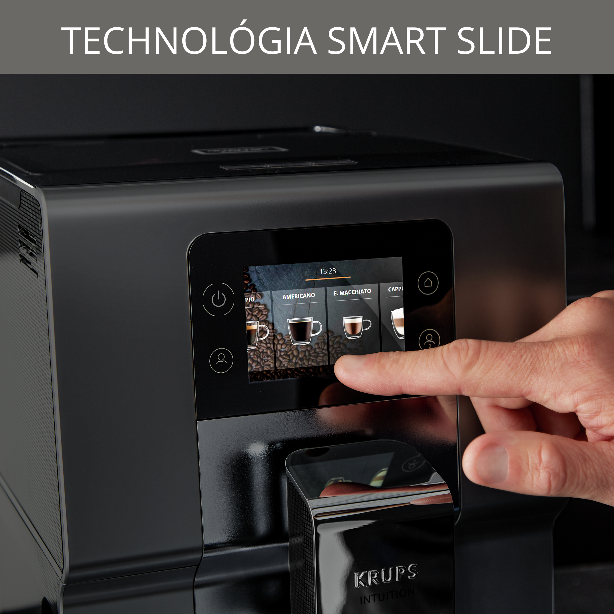 Automatický kávovar KRUPS Intuition Preference+ EA875U10 Sivý