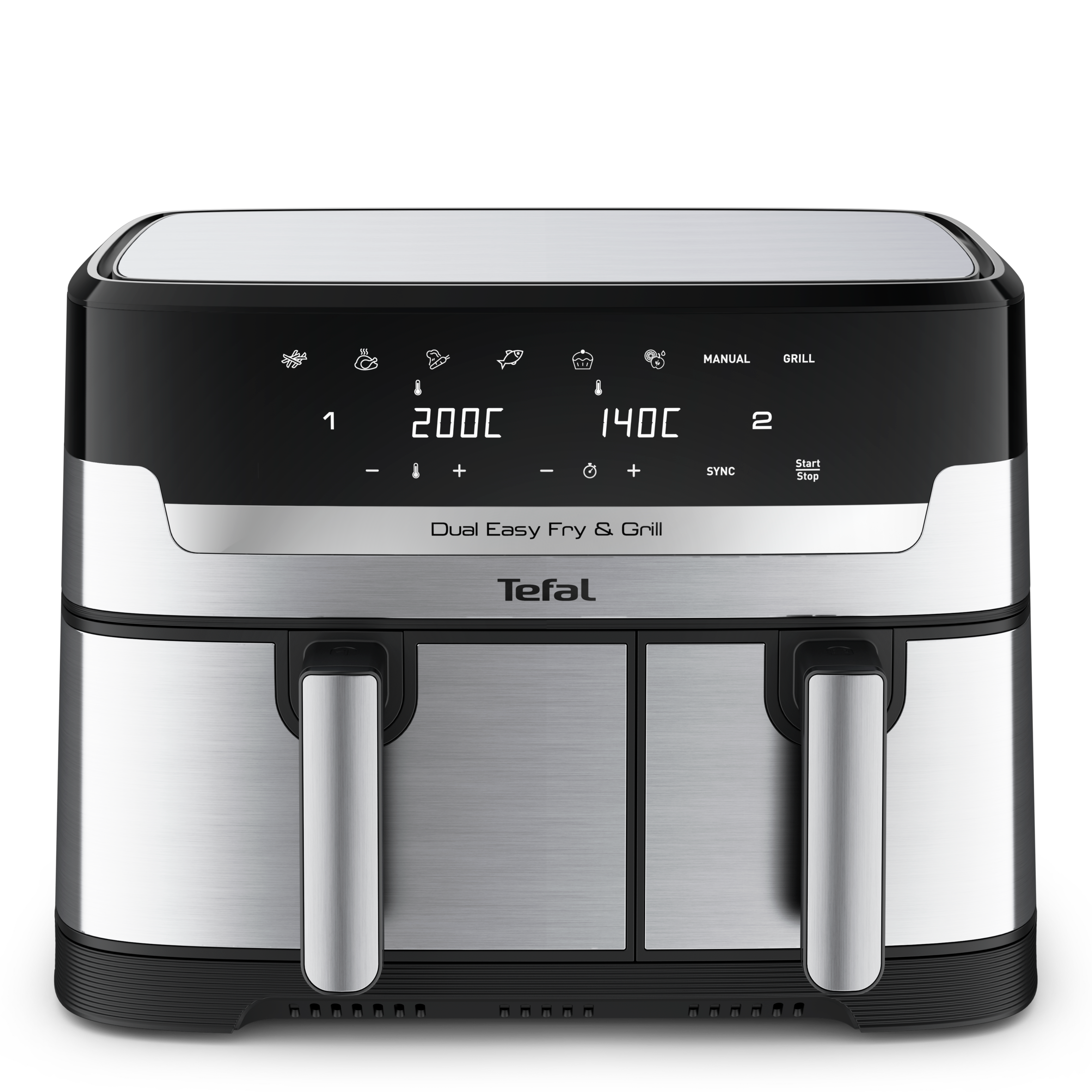 Teplovzdušná fritéza Tefal Dual Easy Fry & Grill EY905D10 Nerezová/Čierna