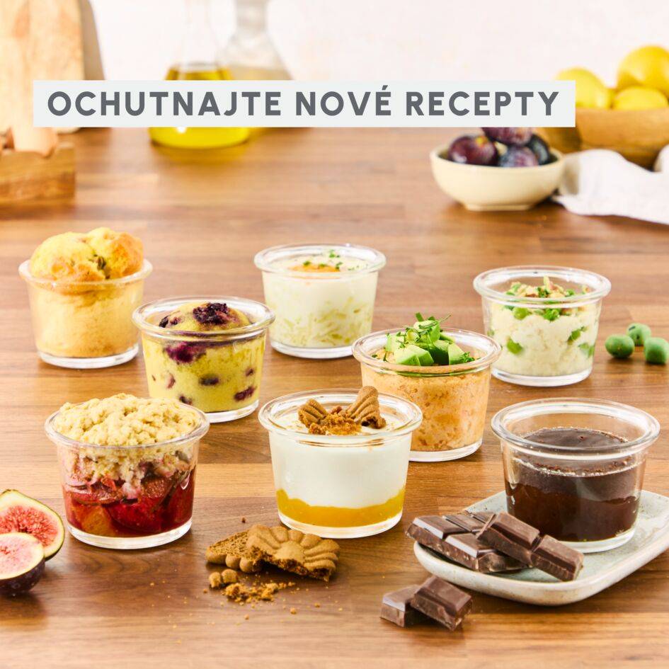 Sklenené nádoby, sada 8 kusov, kompatibilné s teplovzdušnou fritézou Easy Fry Silence 5L