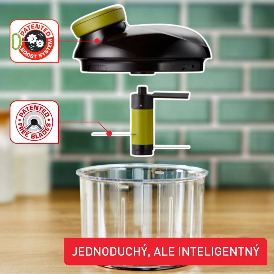 Ručný sekáčik Tefal 5 Second Chopper K1320404 Zelený/Čierny 900 ml
