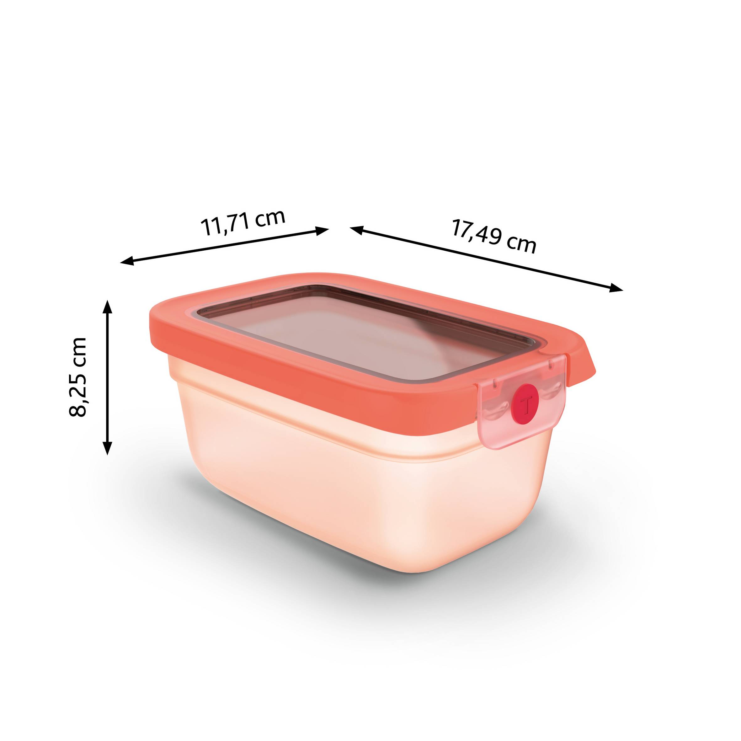 N1210510 oneClick potravinová nádoba Tefal obdĺžniková 0,75 l oranžová