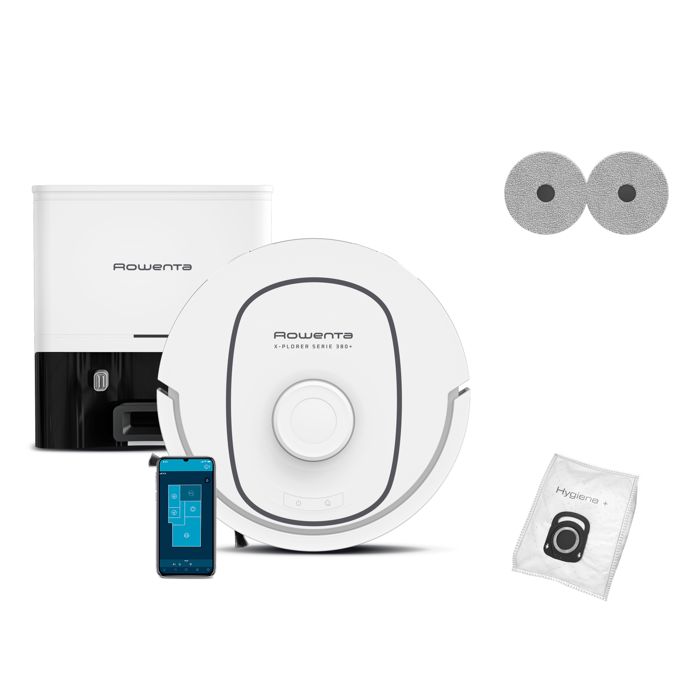 Robotický vysávač X-PLORER S380+ Animal 8000 PA Auto Empty RR89U7E0