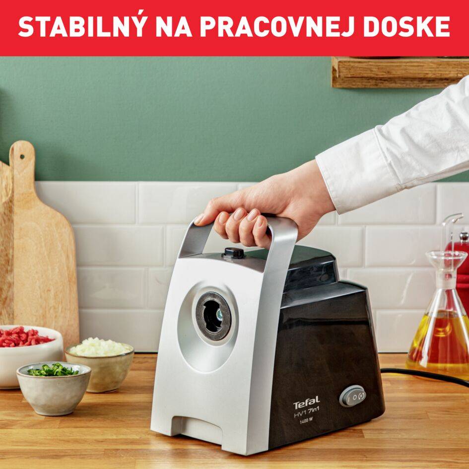 Mlynček na mäso Tefal HV1 7v1 NE109838 Strieborný/Čierny