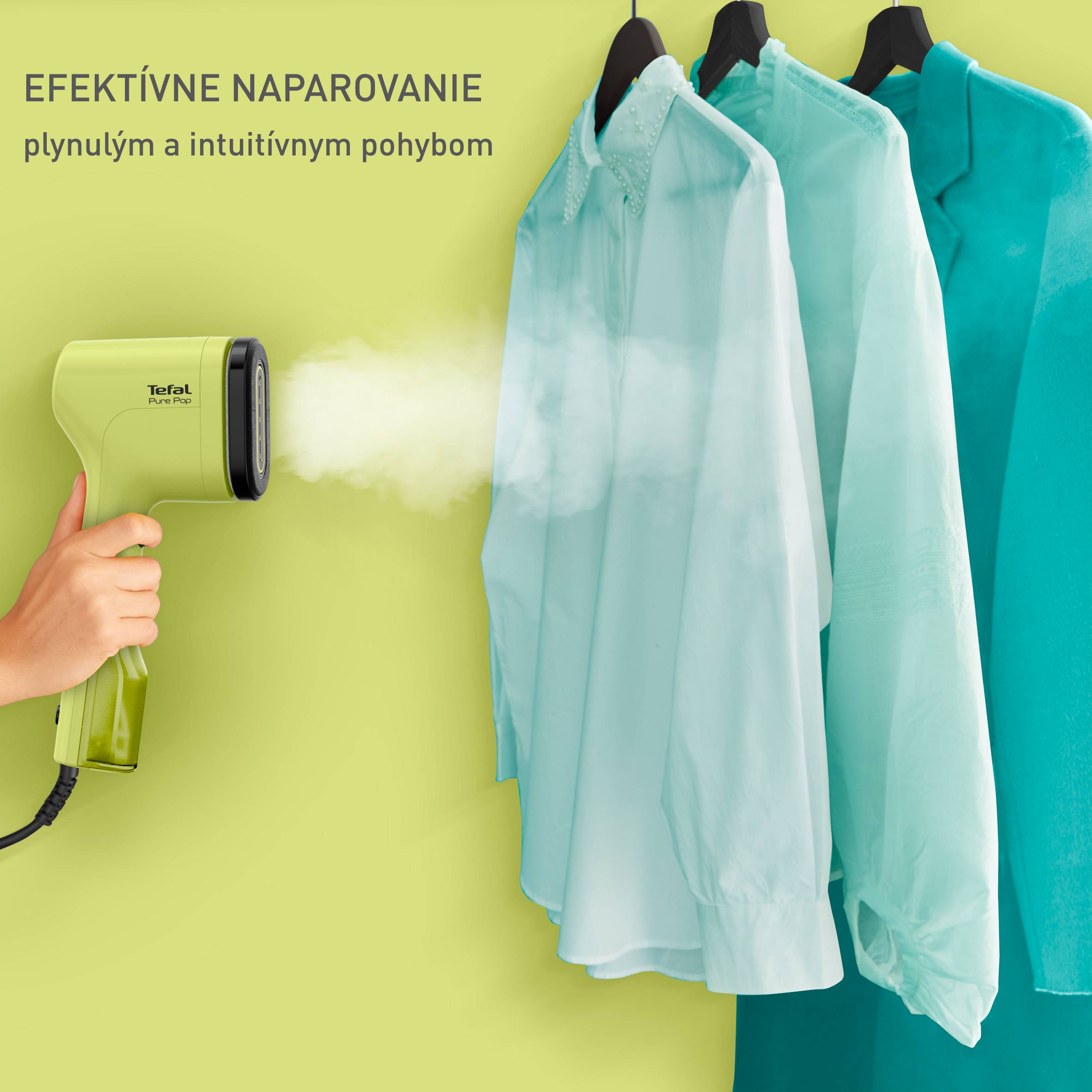 Naparovač odevov Tefal Pure POP DT2025F0 Lime