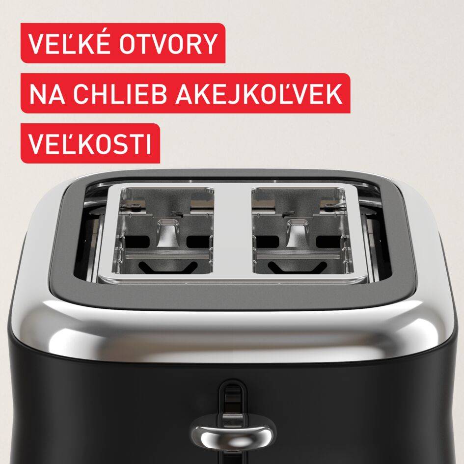 Retro hriankovač Tefal Collection TT7208E0 Ušľachtilá oceľ/Čierny