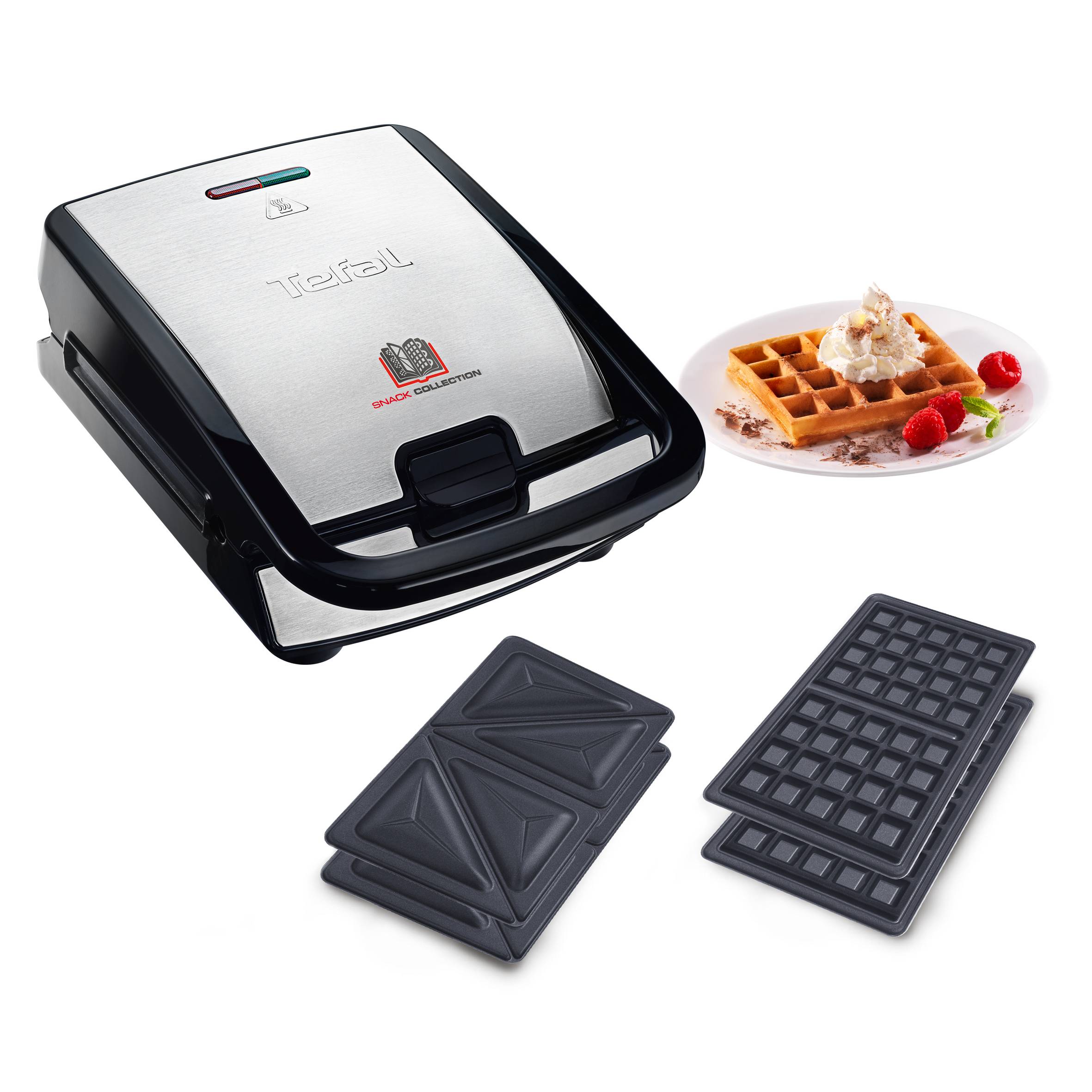 Sendvičovač Tefal Snack Collection SW852D12 Nerezový/Čierny
