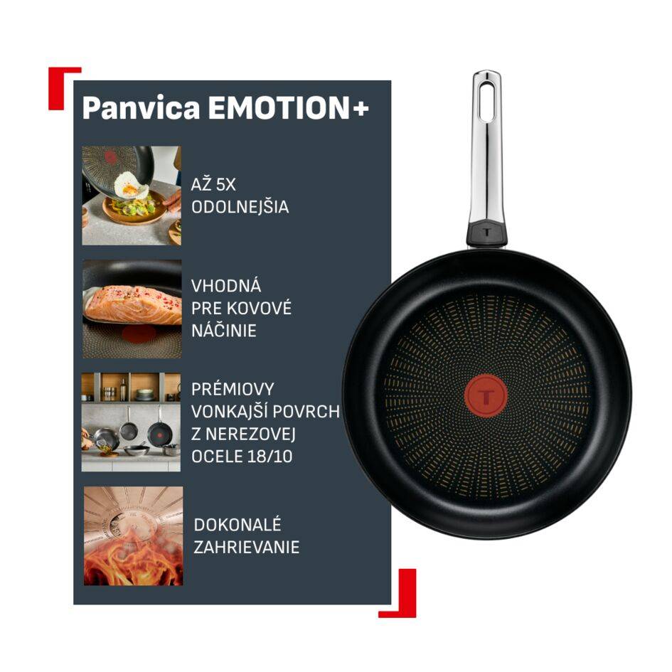Malá panvica s nepriľnavým povrchom Tefal Emotion+ E3270244 20 cm