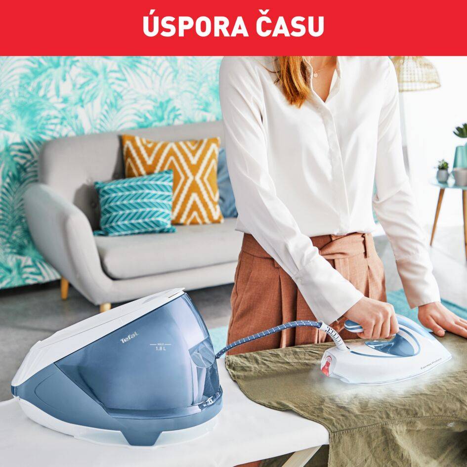 Parný generátor Tefal Express Protect SV9202E0 Svetlo modrý/Biely