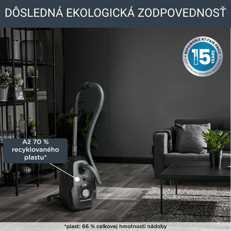 Vreckový vysávač Green Force Max Silence ECO 900W Classic RO6136EA