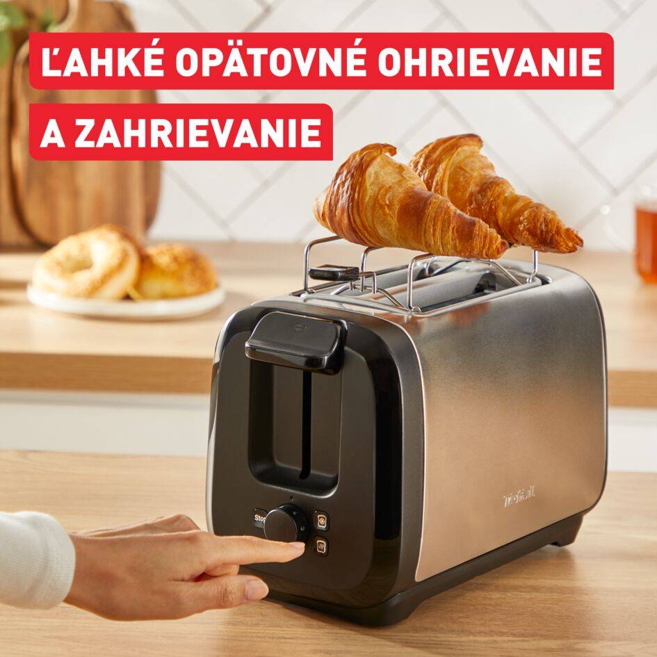 TT5S1DE0 Subito Hriankovač Tefal Nerez/Čierna