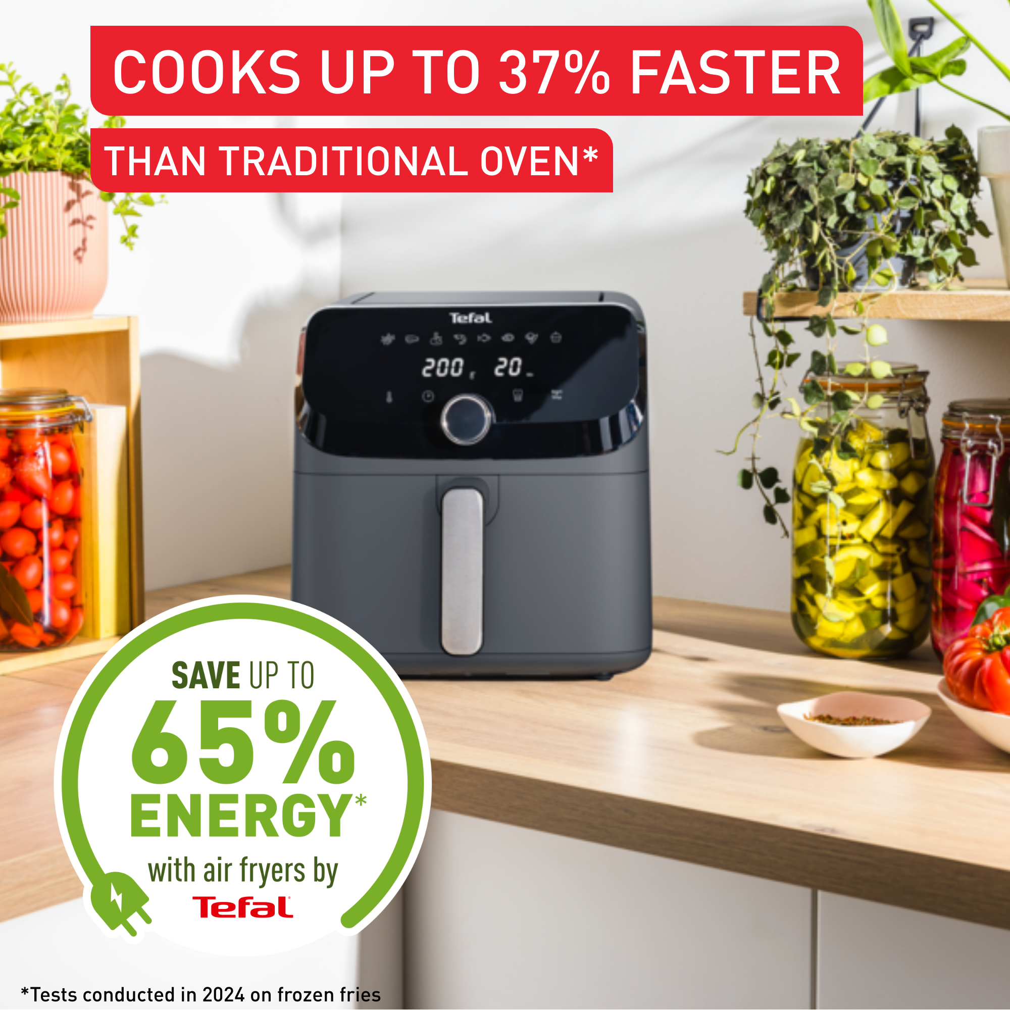 Teplovzdušná fritéza Tefal Easy Fry Mega EY855BE0 Tmavo šedá