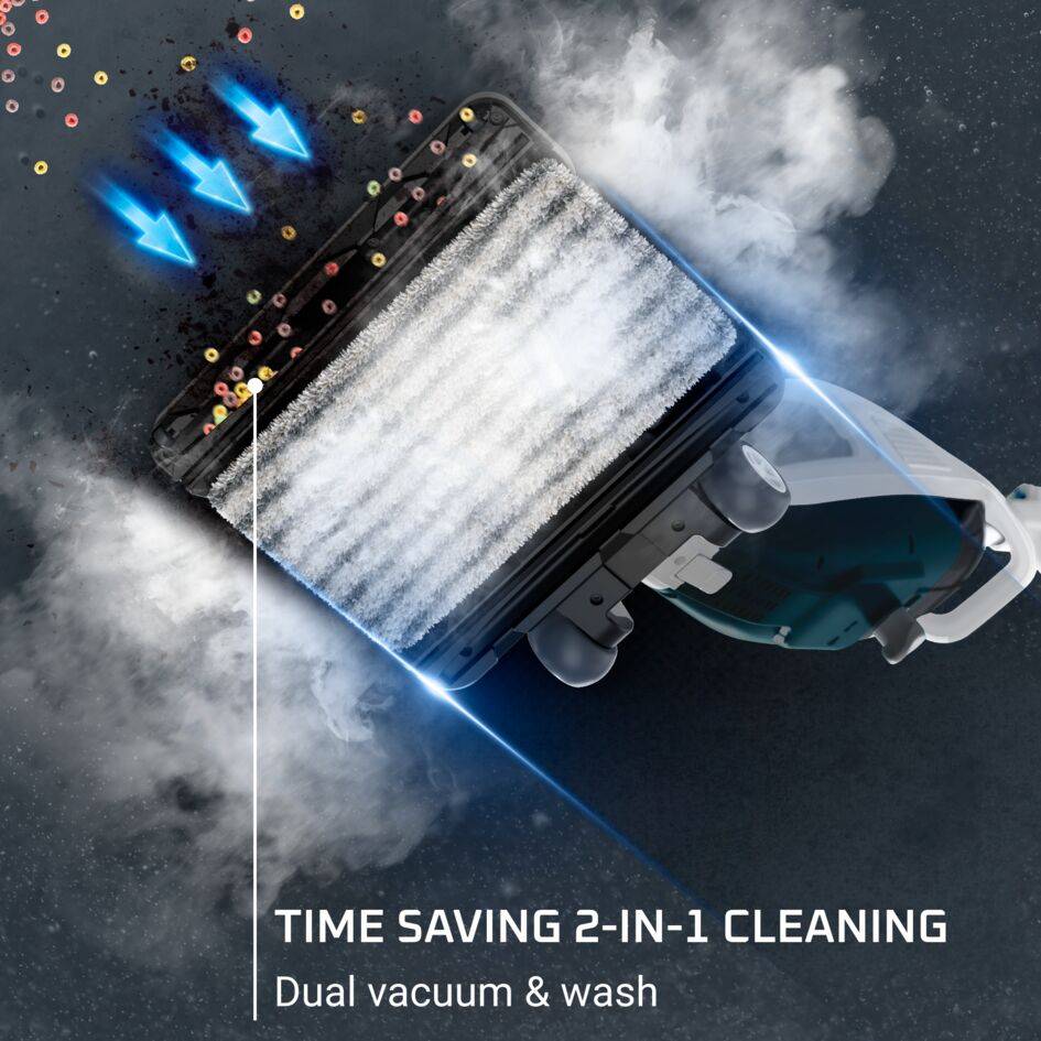 Tyčový vysávač s parným mopom Rowenta Clean & Steam Revolution RY7757WH