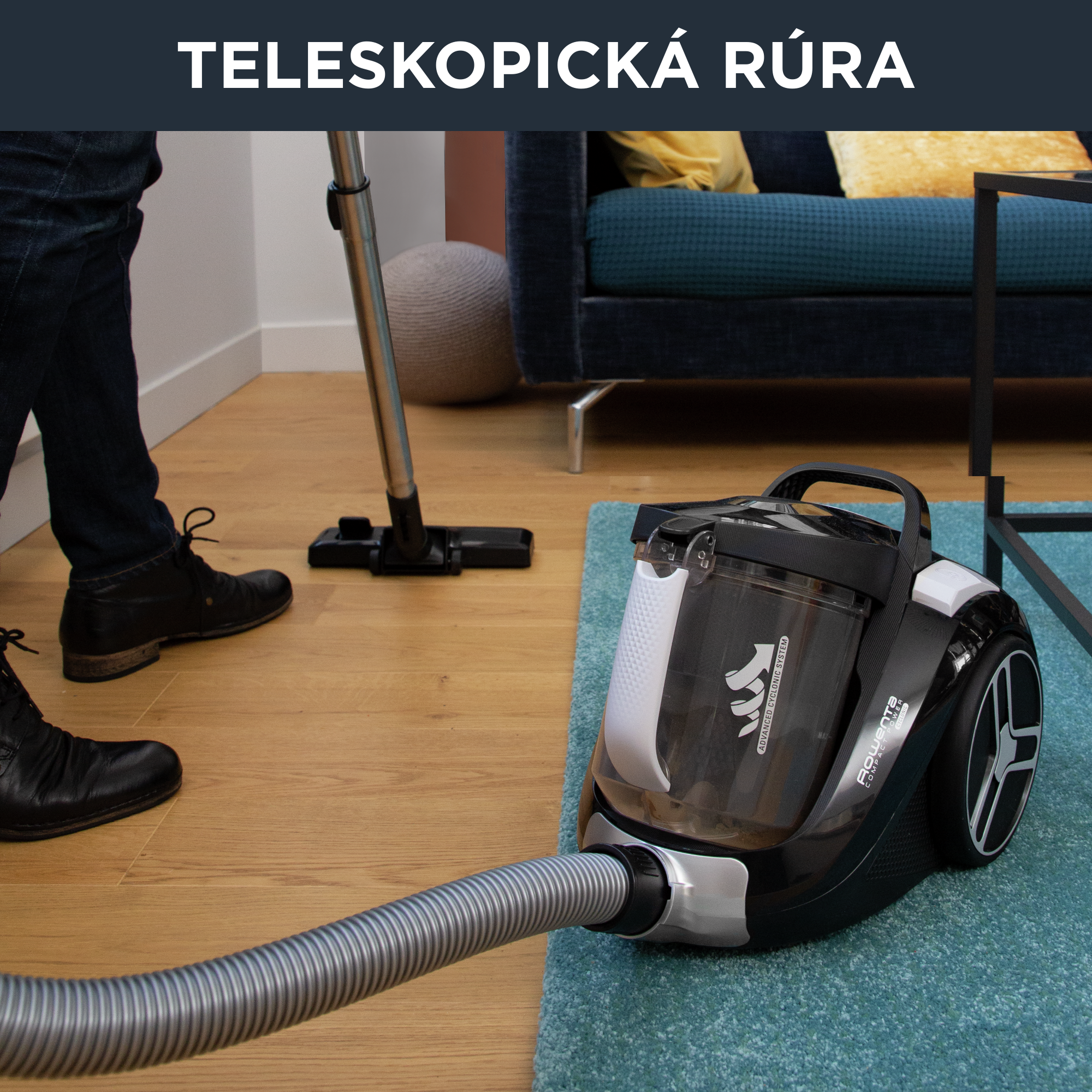 Bezvreckový vysávač COMPACT POWER CYCLONIC RO4825EA