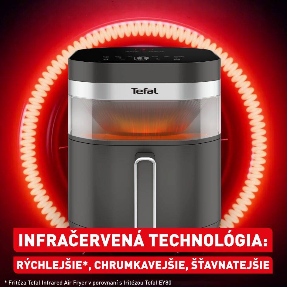 Teplovzdušná fritéza Tefal EASY FRY INFRARED 7L, EY832HE0, tmavosivá