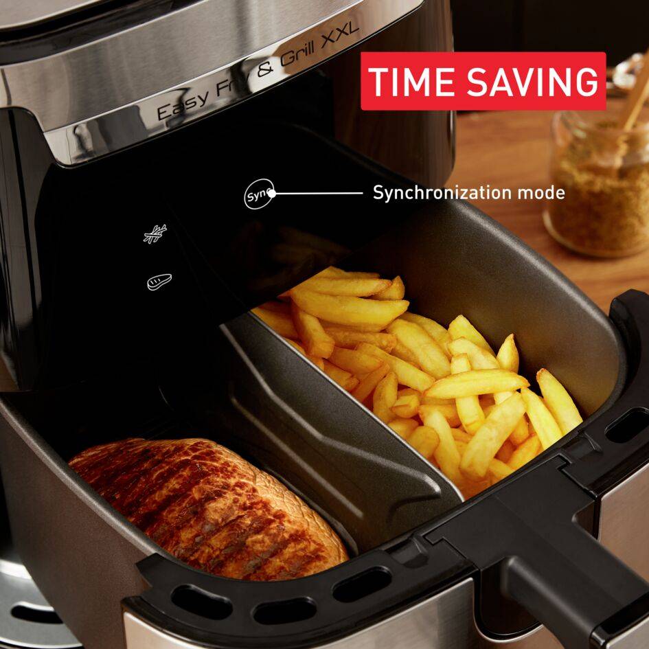 Teplovzdušná fritéza Tefal Easy Fry & Grill 2v1 EY801D15 Čierná/Nerezová