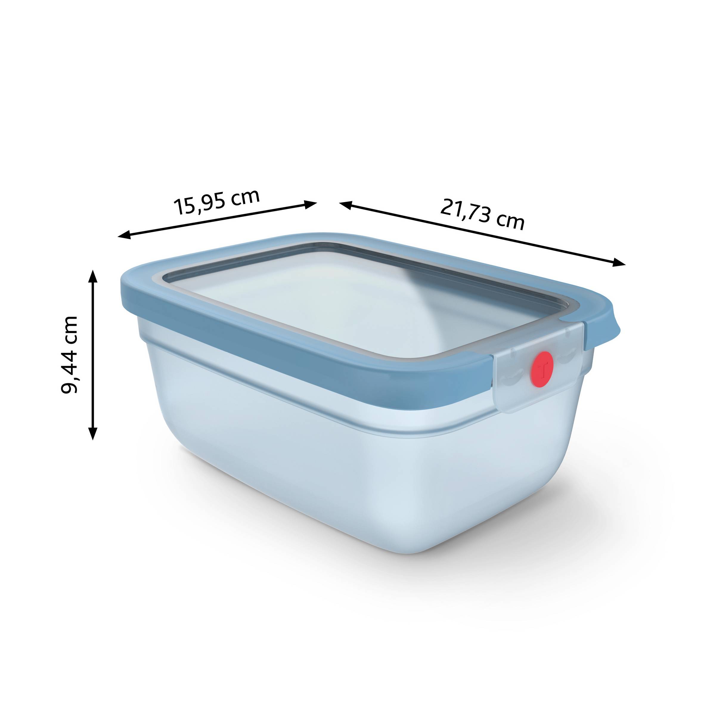 N1211010 oneClick Tefal obdĺžniková nádoba na potraviny, 1,5 l, modrá