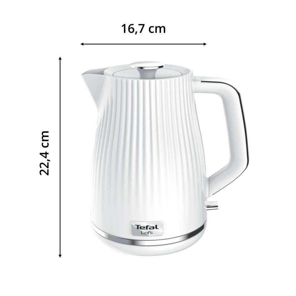 Rýchlovarná kanvica Tefal Loft KO250130 Biela 1,7 l