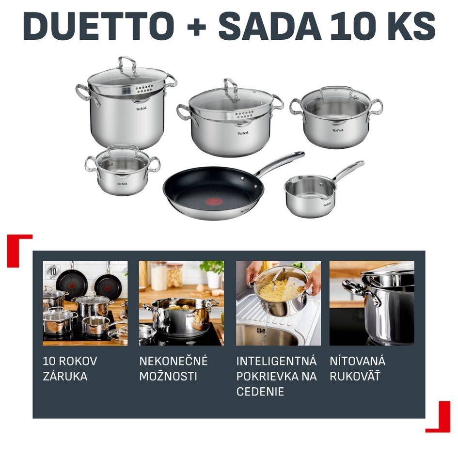 Súprava riadu Tefal Duetto+ G732SA56 10 kusov