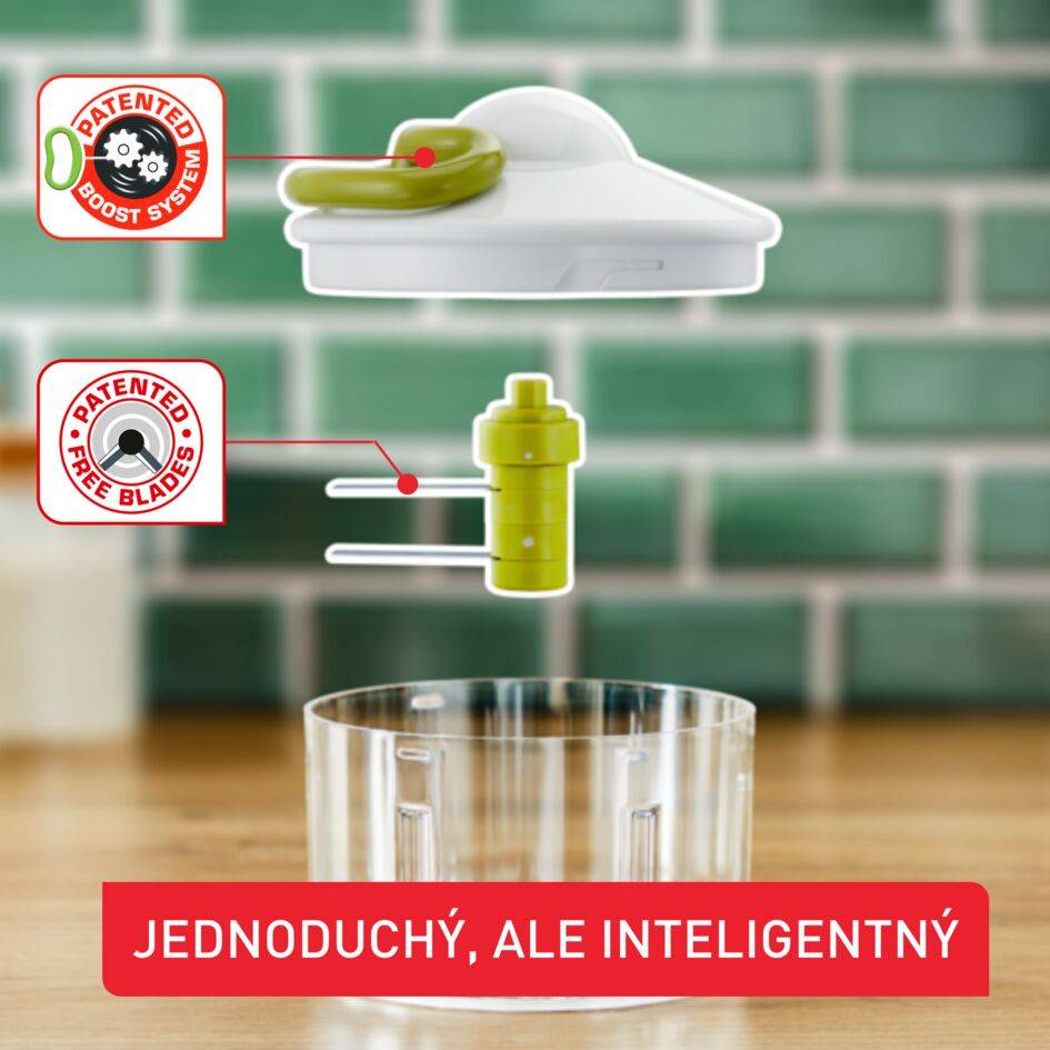 Ručný sekáčik Tefal 5 Second Chopper K1330404 Zelený/Biely 500 ml