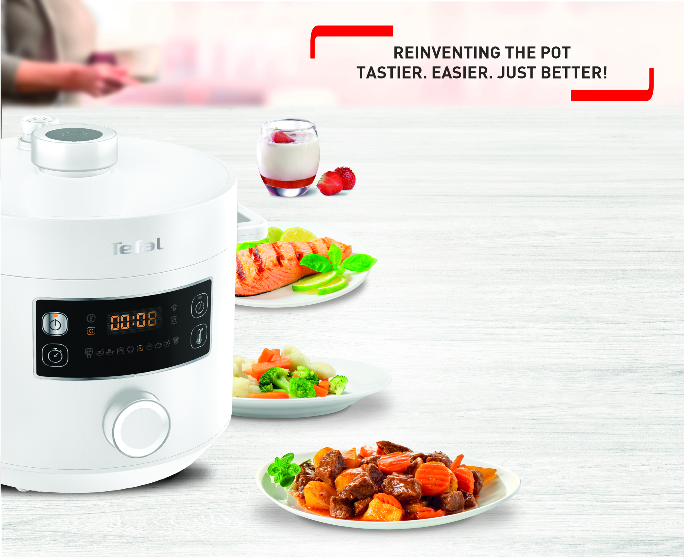 Multifunkčný elektrický hrniec Tefal Turbo Cuisine CY754130 Biely