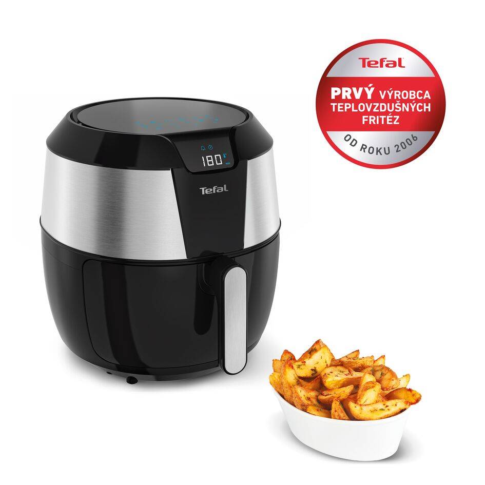 Teplovzdušná fritéza Tefal Easy Fry XXL Digital EY701D15 Nerezová/Čierna