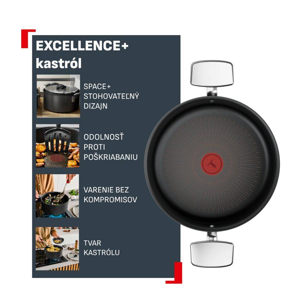 Panvica Tefal Excellence+ s pokrievkou G3284443 20 cm