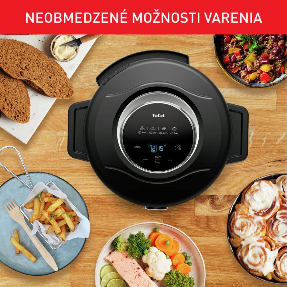 Multifunkčný elektrický hrniec/teplovzdušná fritéza Tefal Turbo Cuisine & Fry CY778830 Čierny