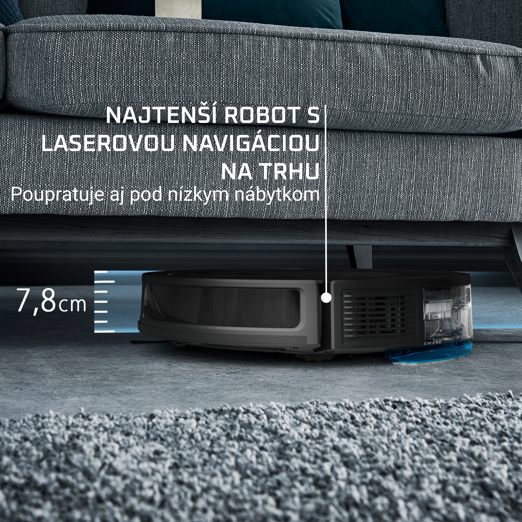 Robotický vysávač Rowenta X-PLORER S65 Laser RR8L65WH