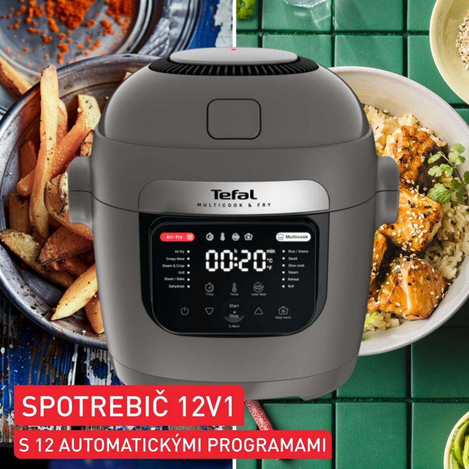 Multifunkčný hrniec a teplovzdušná fritéza Tefal Multicook & Fry MY731BF0 Šedý