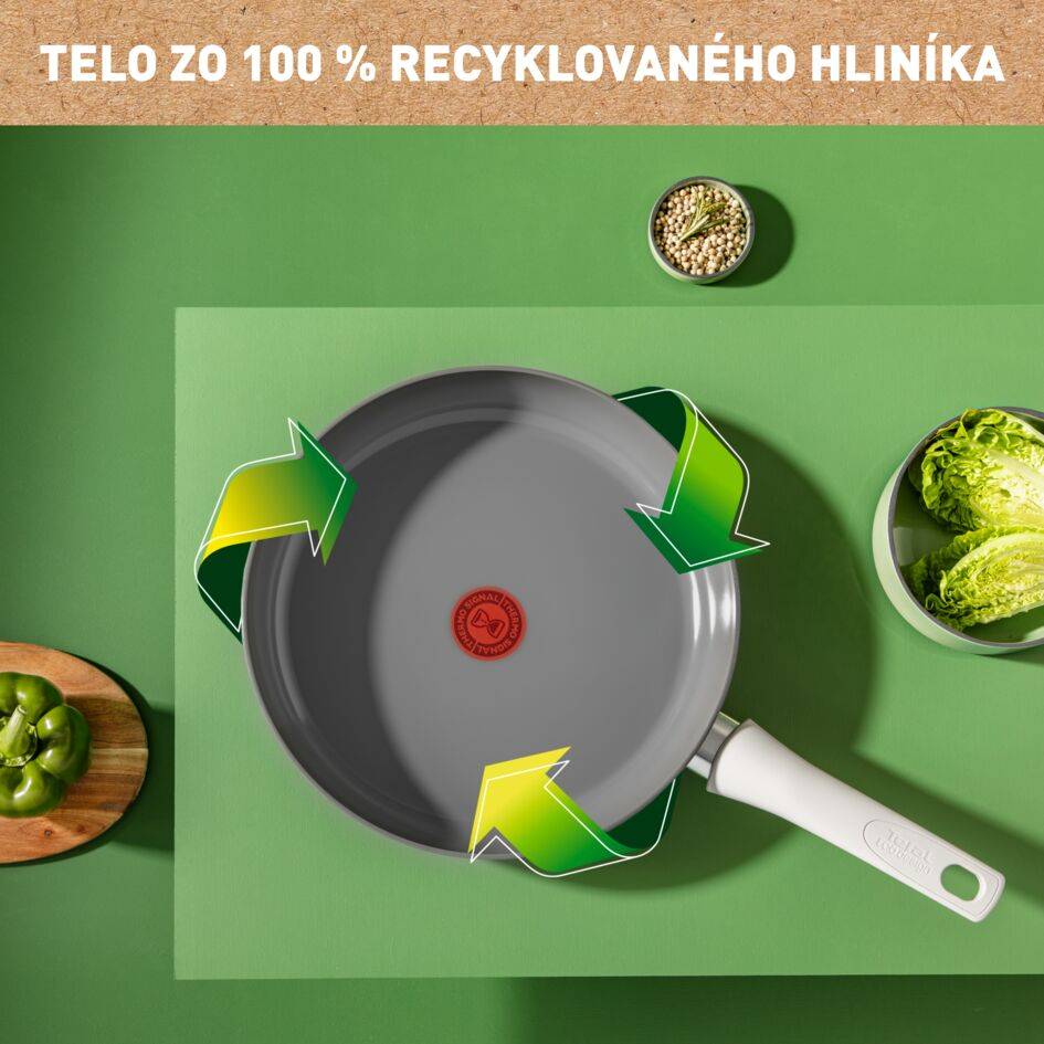 3-dielna súprava keramických panvíc Tefal Renew On 20/24/28 cm C4279132