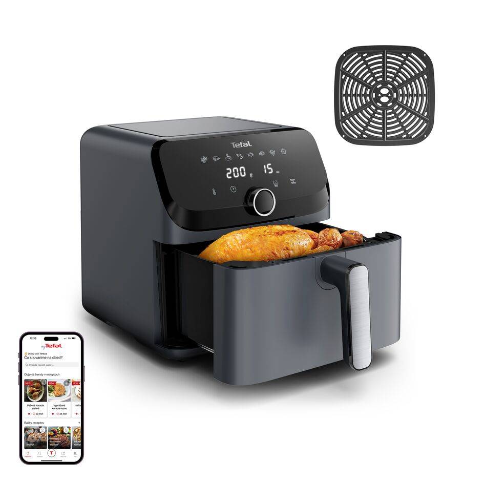 Teplovzdušná fritéza Tefal Easy Fry Mega EY855BE0 Tmavo šedá