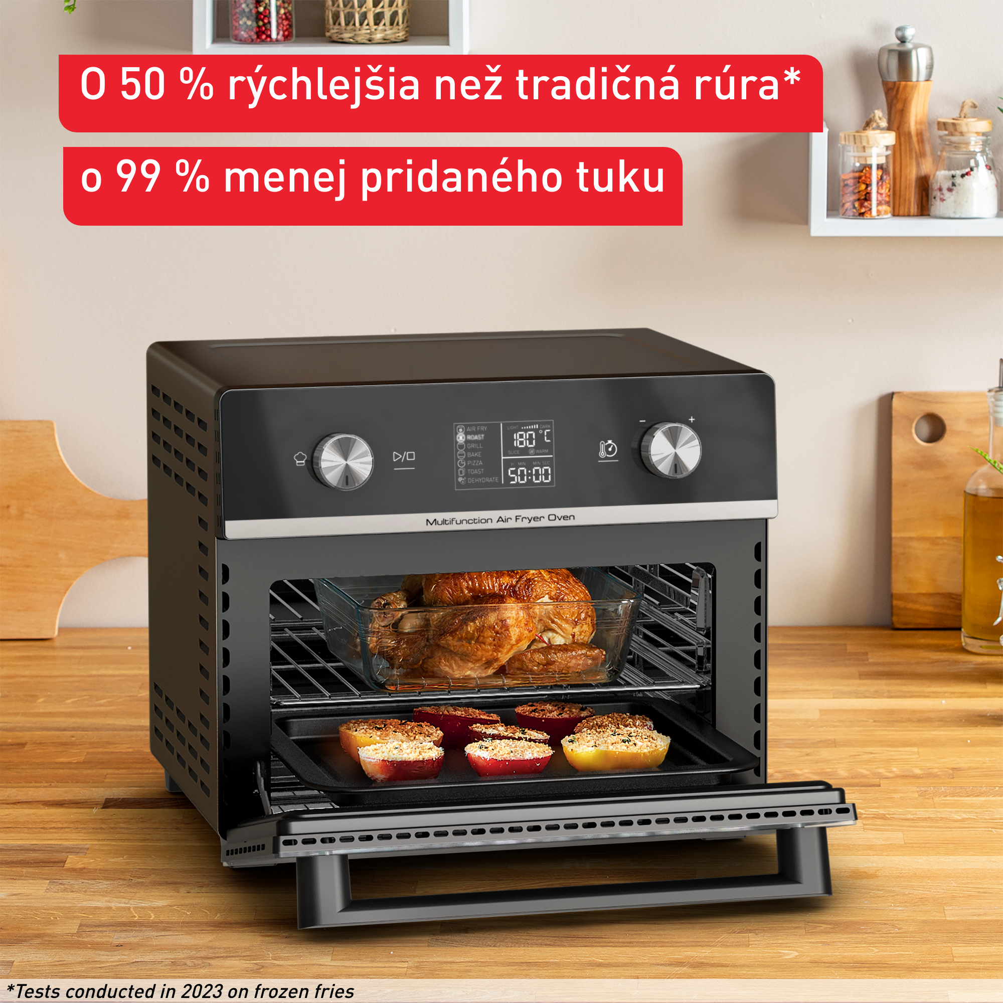 Veľká rodinná teplovzdušná fritéza a multifunkčná rúra Tefal Easy Fry 20 l FW605810