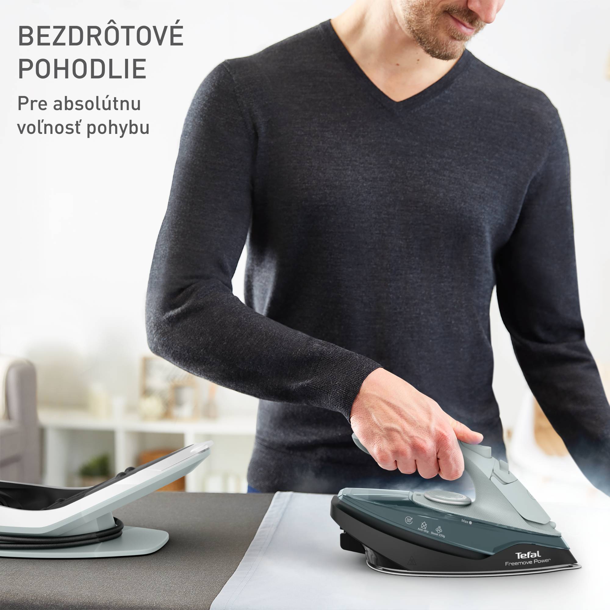 Bezdrôtová naparovacia žehlička Tefal Freemove Power FV6670E0