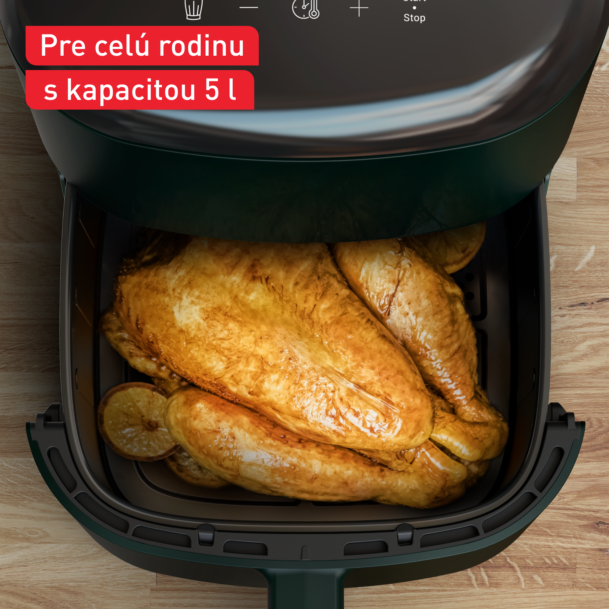 Teplovzdušná fritéza Tefal Easy Fry Max EY245310 Tmavo zelená/Čierna