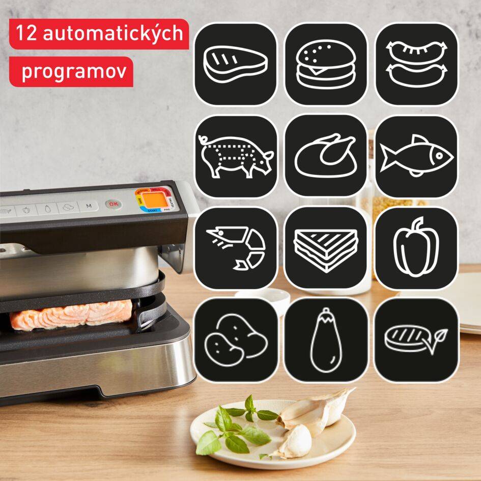 Inteligentný elektrický gril Tefal OptiGrill 4v1 XL GC784D30