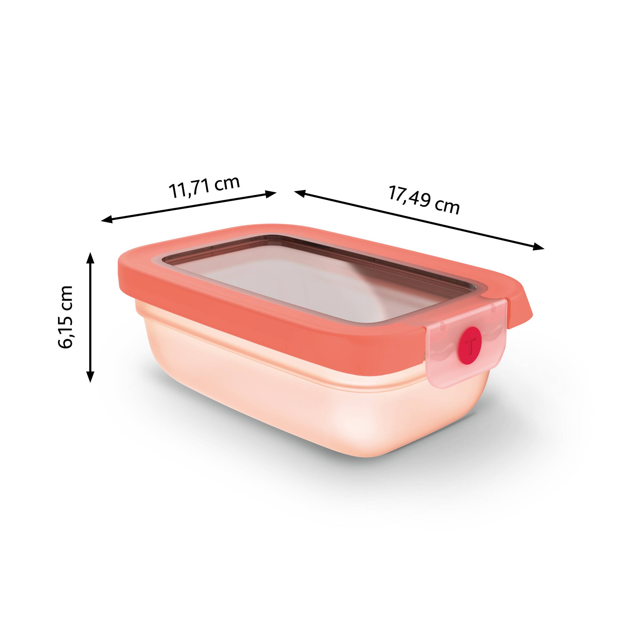 N1210210 oneClick nádoba na potraviny Tefal obdĺžniková 0,5 l oranžová