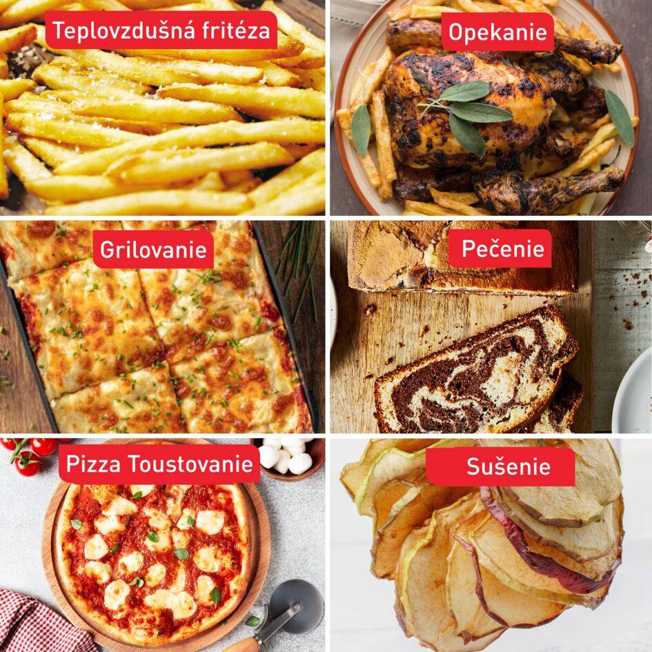 Veľká rodinná teplovzdušná fritéza a multifunkčná rúra Tefal Easy Fry 20 l FW605810