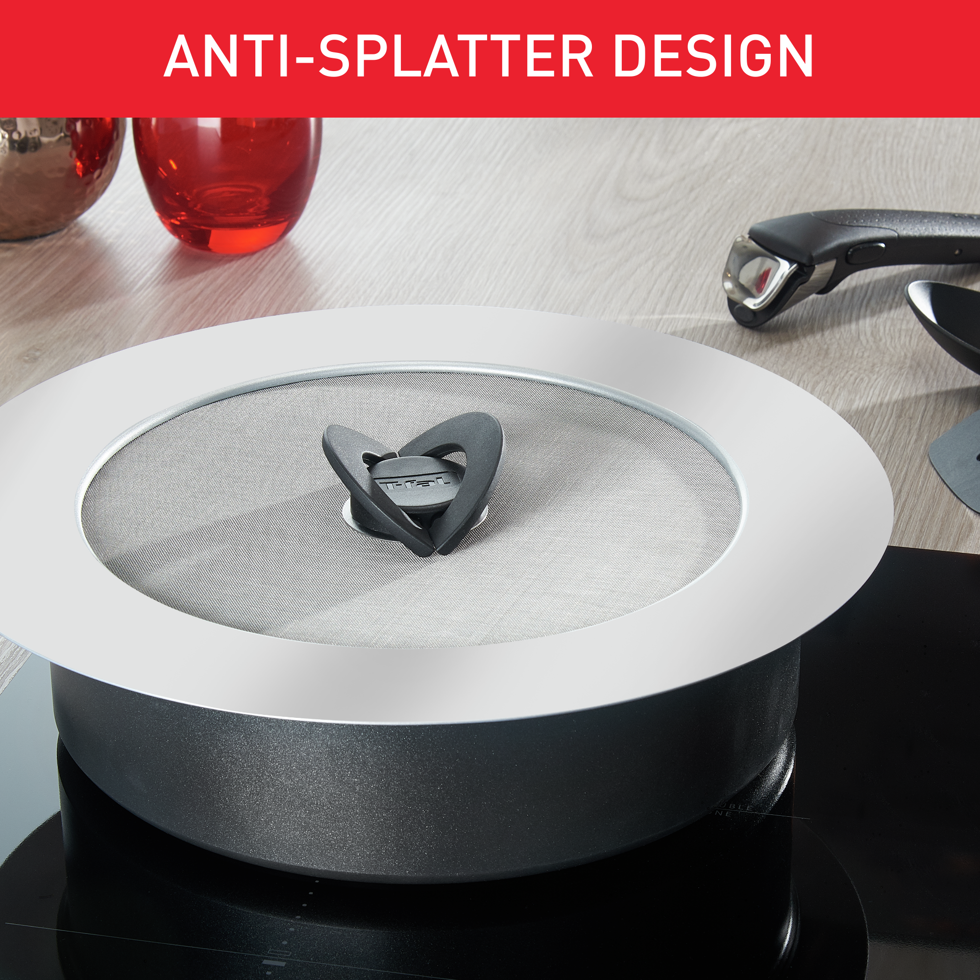 Veko INGENIO proti rozstrekovaniu z nehrdzavejúcej ocele 24 – 30 cm L9879902