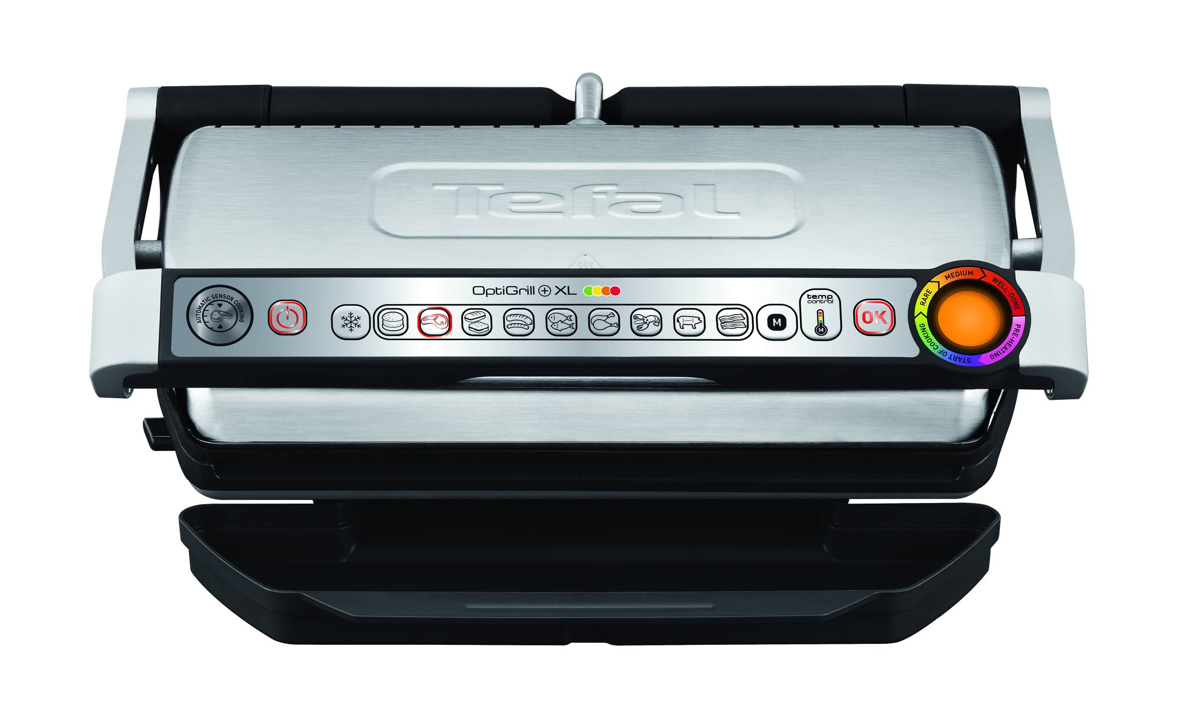 Elektrický gril Tefal OptiGrill+ XL GC722D34 Strieborný/Čierny