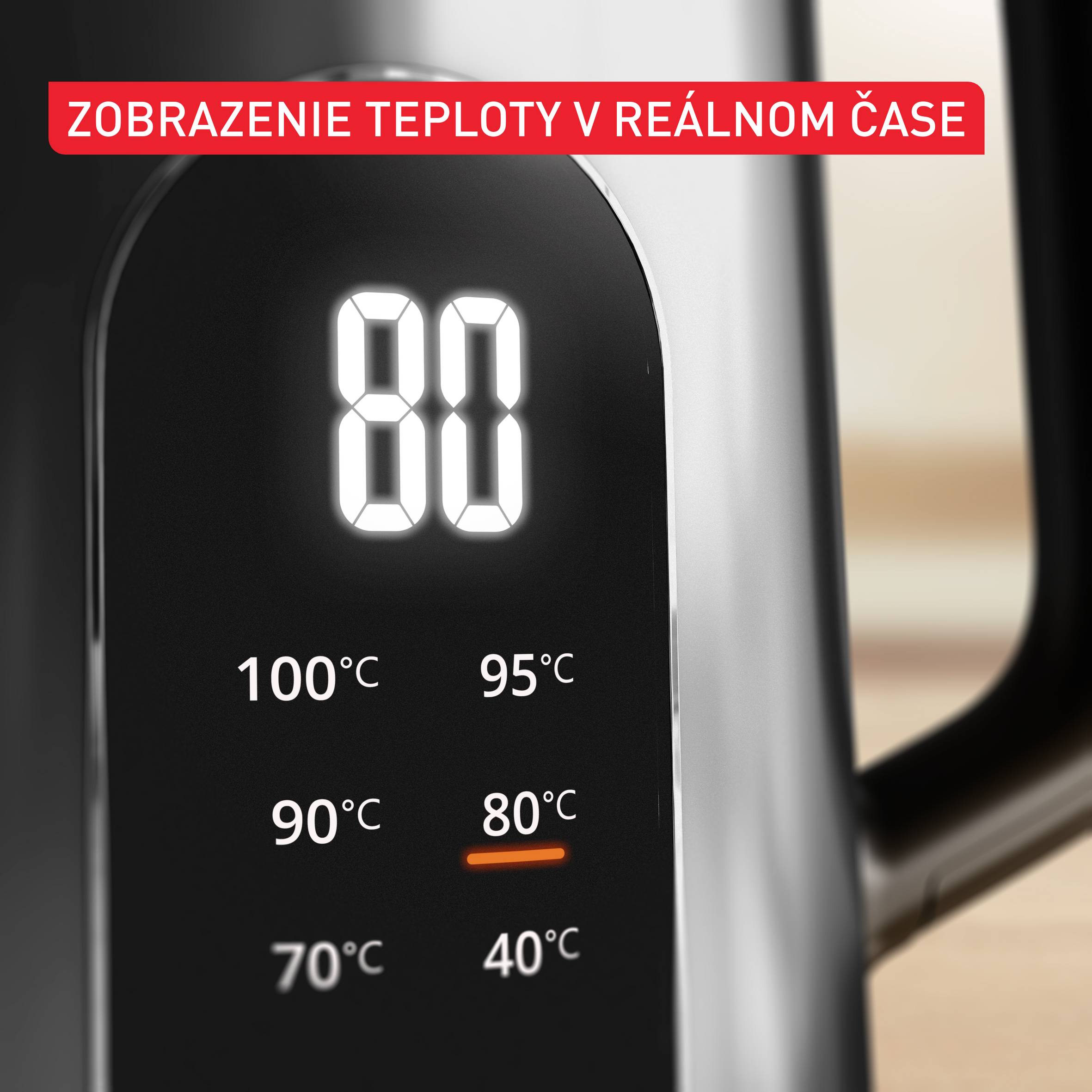 Selection, rýchlovarná kanvica, 6 nastavení teploty, displej s reálnym časom