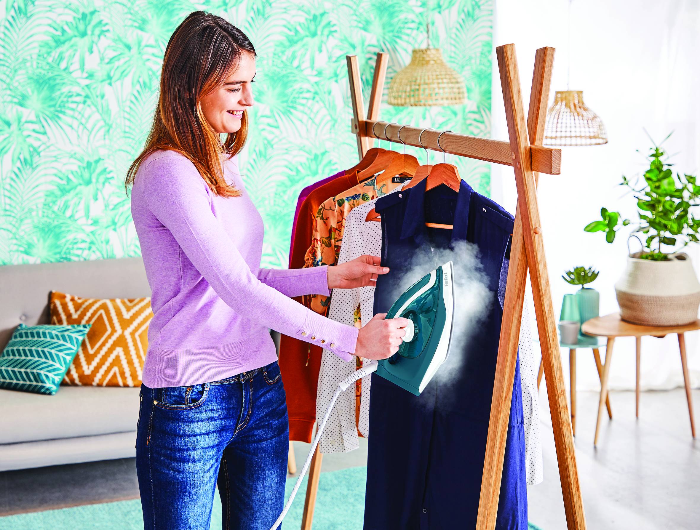 Parný generátor Tefal Express Essential SV6115E0 Tyrkysová/Biela