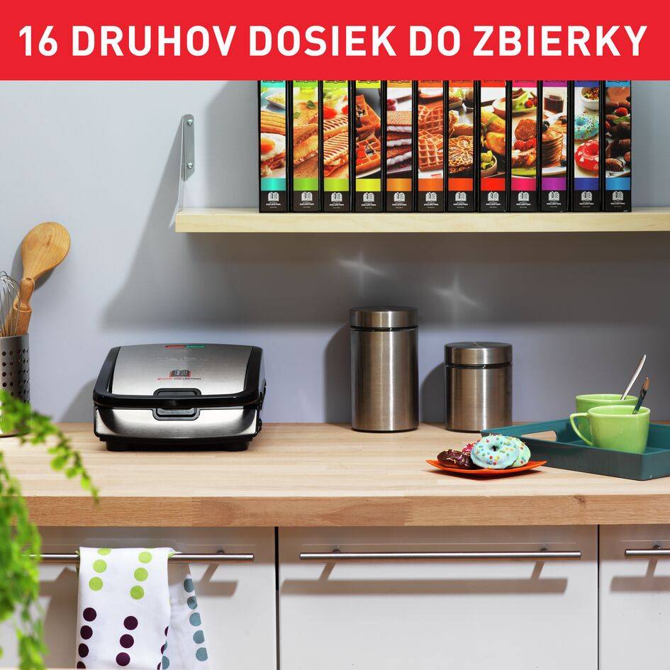 Sendvičovač Tefal Snack Collection SW852D12 Nerezový/Čierny