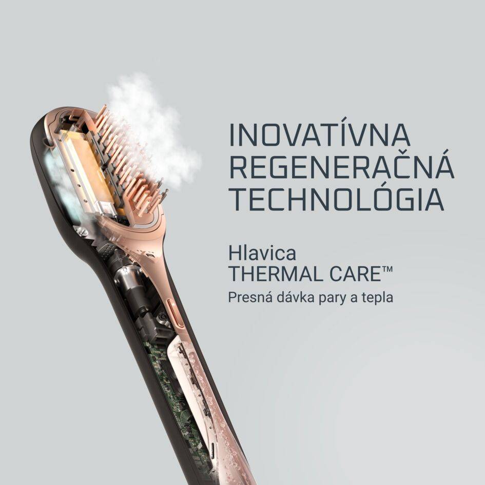 Regeneračná parná kefa na vlasy HAIR THERAPIST™ CF9940F0