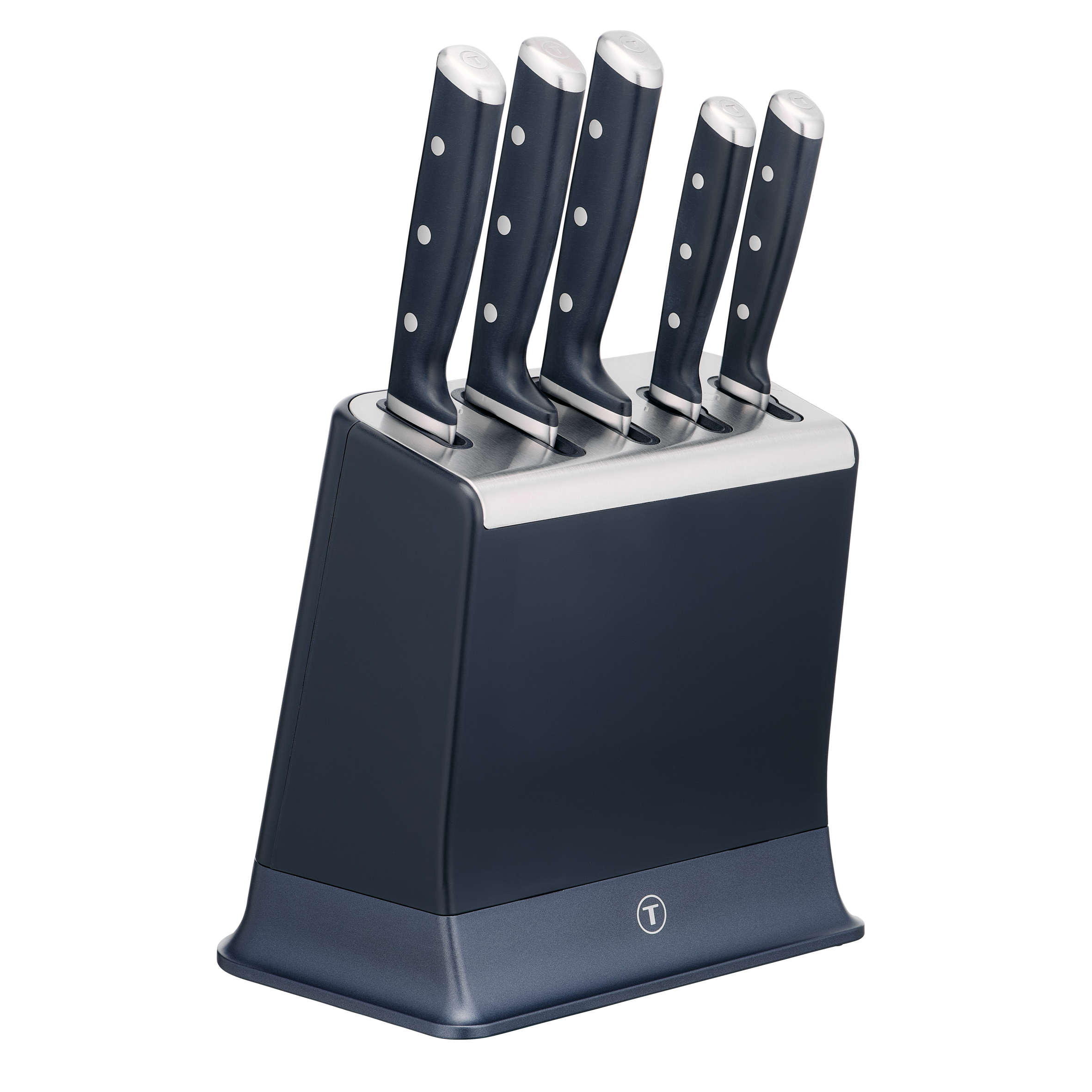 Súprava kuchynských nožov a blok na nože s integrovanou brúskou Tefal EverSharp K297S644 5 ks