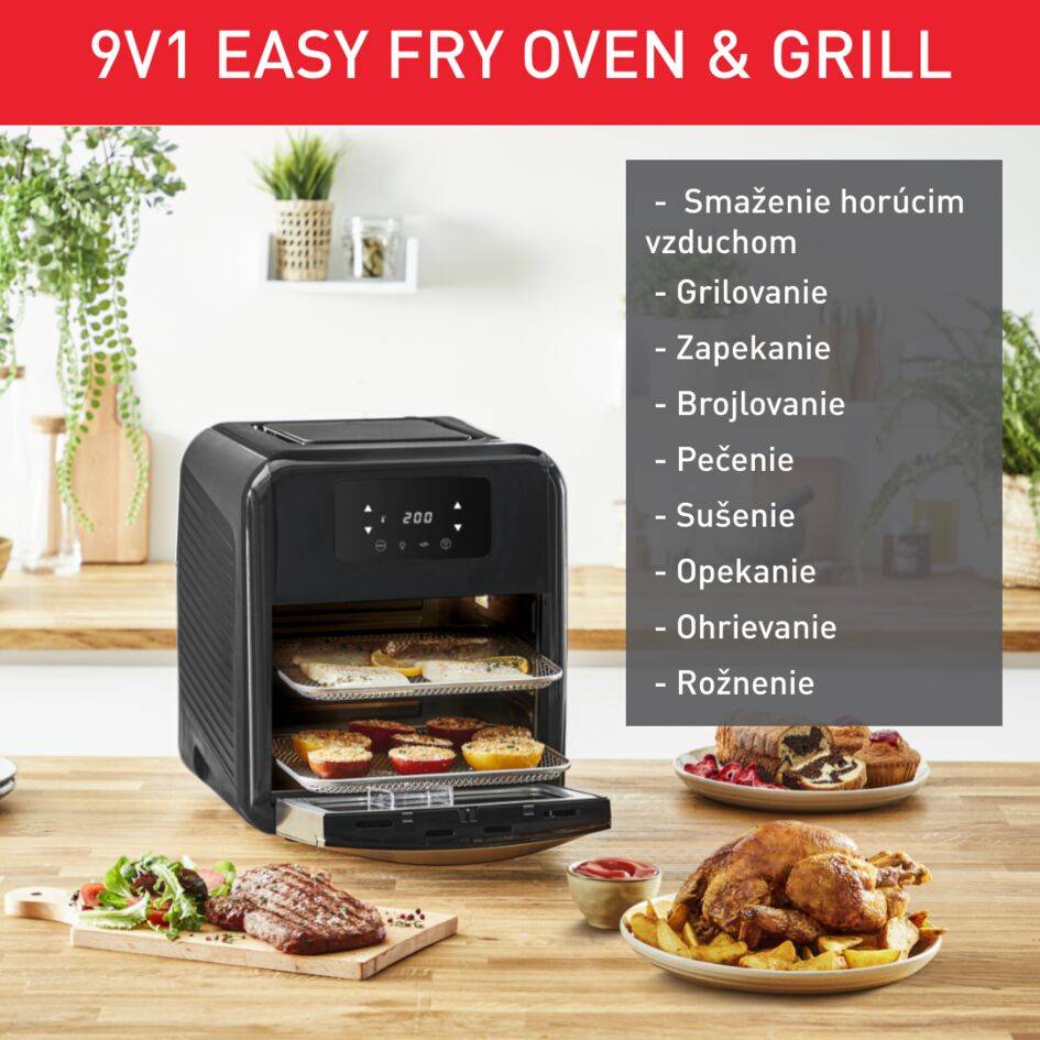 Teplovzdušná fritéza Tefal Easy Fry & Grill & Oven 9v1 FW501815 Čierna