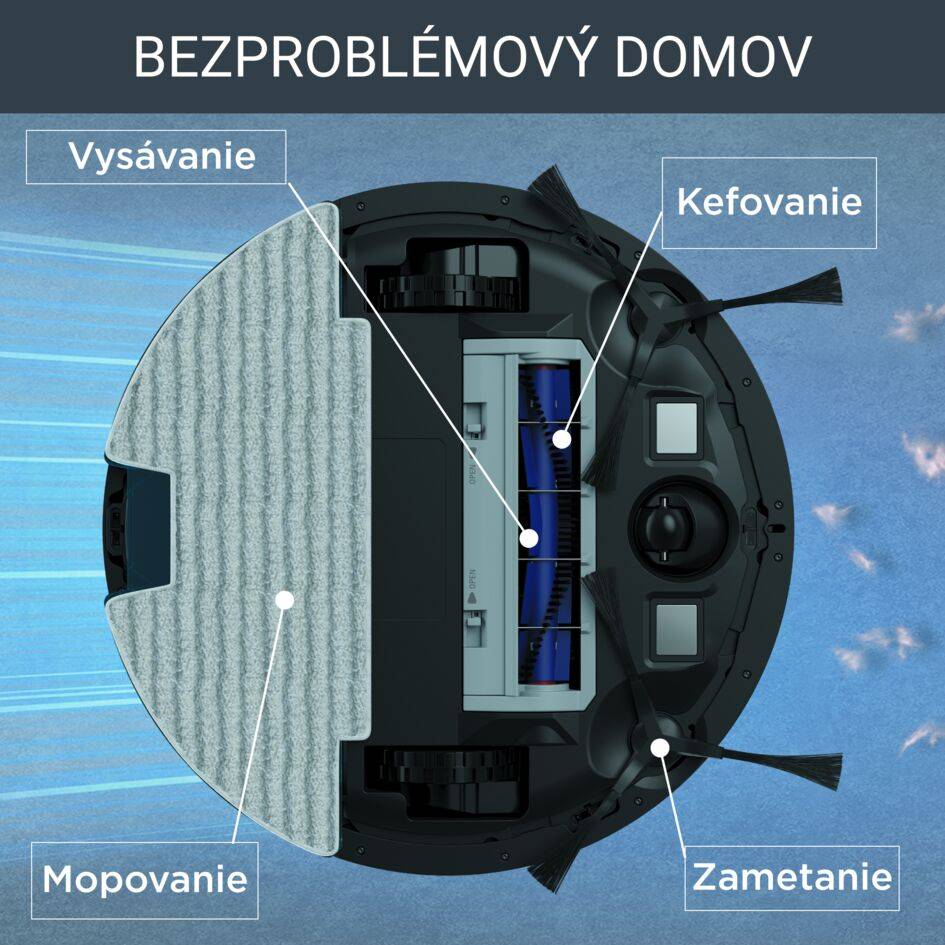 Robotický vysávač Rowenta X-Plorer S130 AI Animal & Allergy 4v1 Laser & Camera 8cm RR9075WH