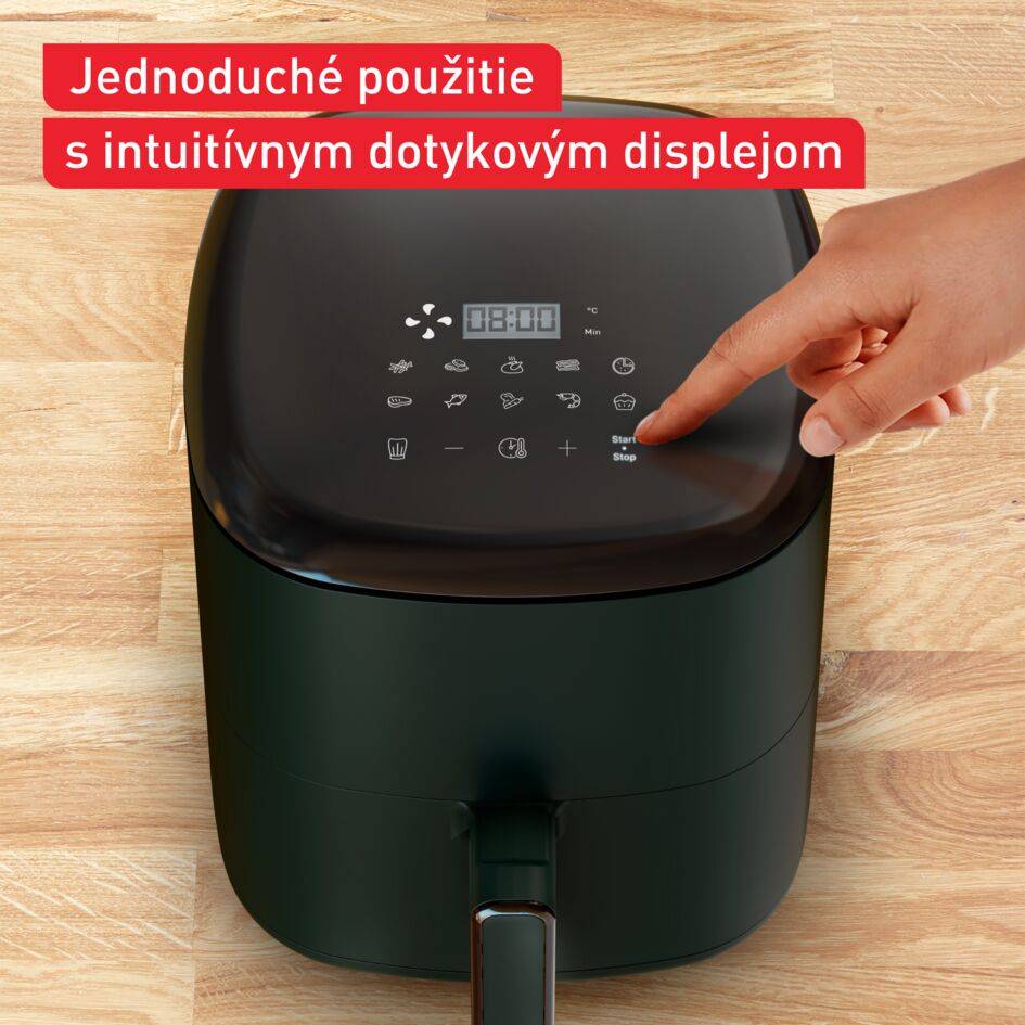 Teplovzdušná fritéza Tefal Easy Fry Max EY245310 Tmavo zelená/Čierna