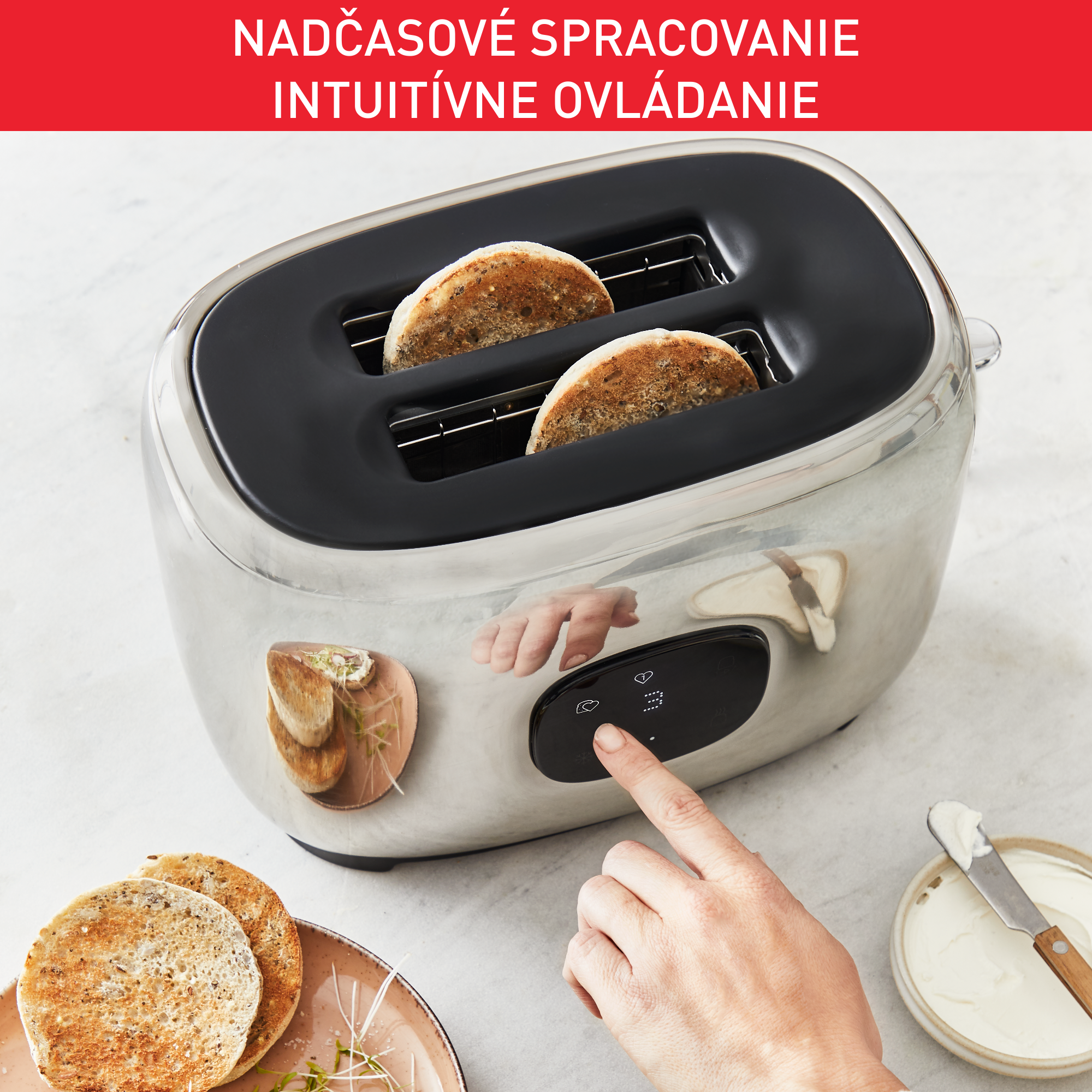 Hriankovač Tefal Majestuo TT883D10 Nerezový
